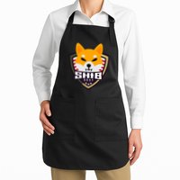 Shiba Army Badge Crest Full-Length Apron With Pockets