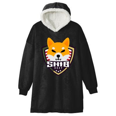 Shiba Army Badge Crest Hooded Wearable Blanket