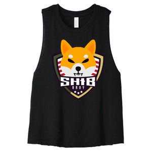 Shiba Army Badge Crest Women's Racerback Cropped Tank