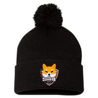 Shiba Army Badge Crest Pom Pom 12in Knit Beanie
