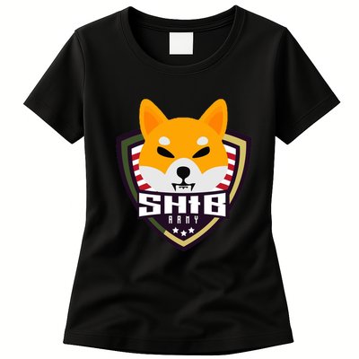 Shiba Army Badge Crest Womens T-Shirt