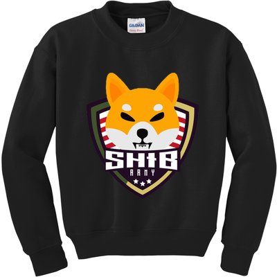 Shiba Army Badge Crest Kids Sweatshirt