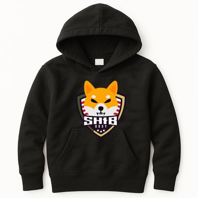 Shiba Army Badge Crest Kids Hoodie