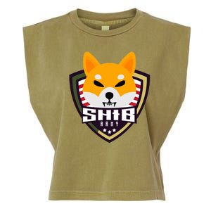 Shiba Army Badge Crest Garment-Dyed Women's Muscle Tee