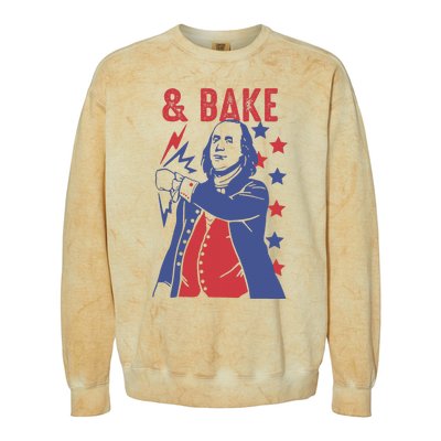 Shake And Bake Funny Couple Matching 4th of July Bake Colorblast Crewneck Sweatshirt