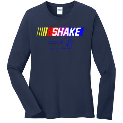 Shake And Bake Funny Family Lover Dad Daughter Son Matching Ladies Long Sleeve Shirt