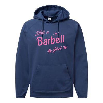 Shes A Barbell Performance Fleece Hoodie