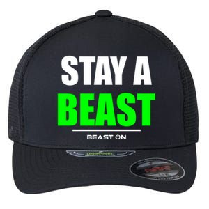 Stay A Beast Gym Fitness Workout Bodybuilding Gains Green Cool Gift Flexfit Unipanel Trucker Cap