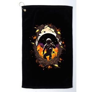 Space Astronaut Black Hole Astronomy Astronomer Gift Platinum Collection Golf Towel