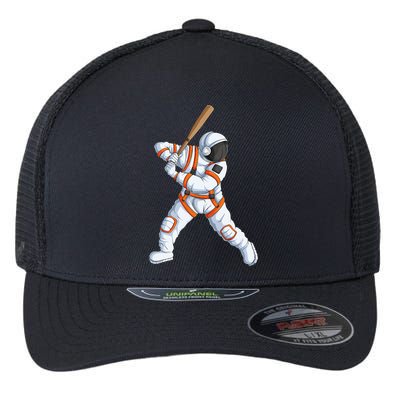 Space Astronaut Baseball Funny Baseball Player Flexfit Unipanel Trucker Cap