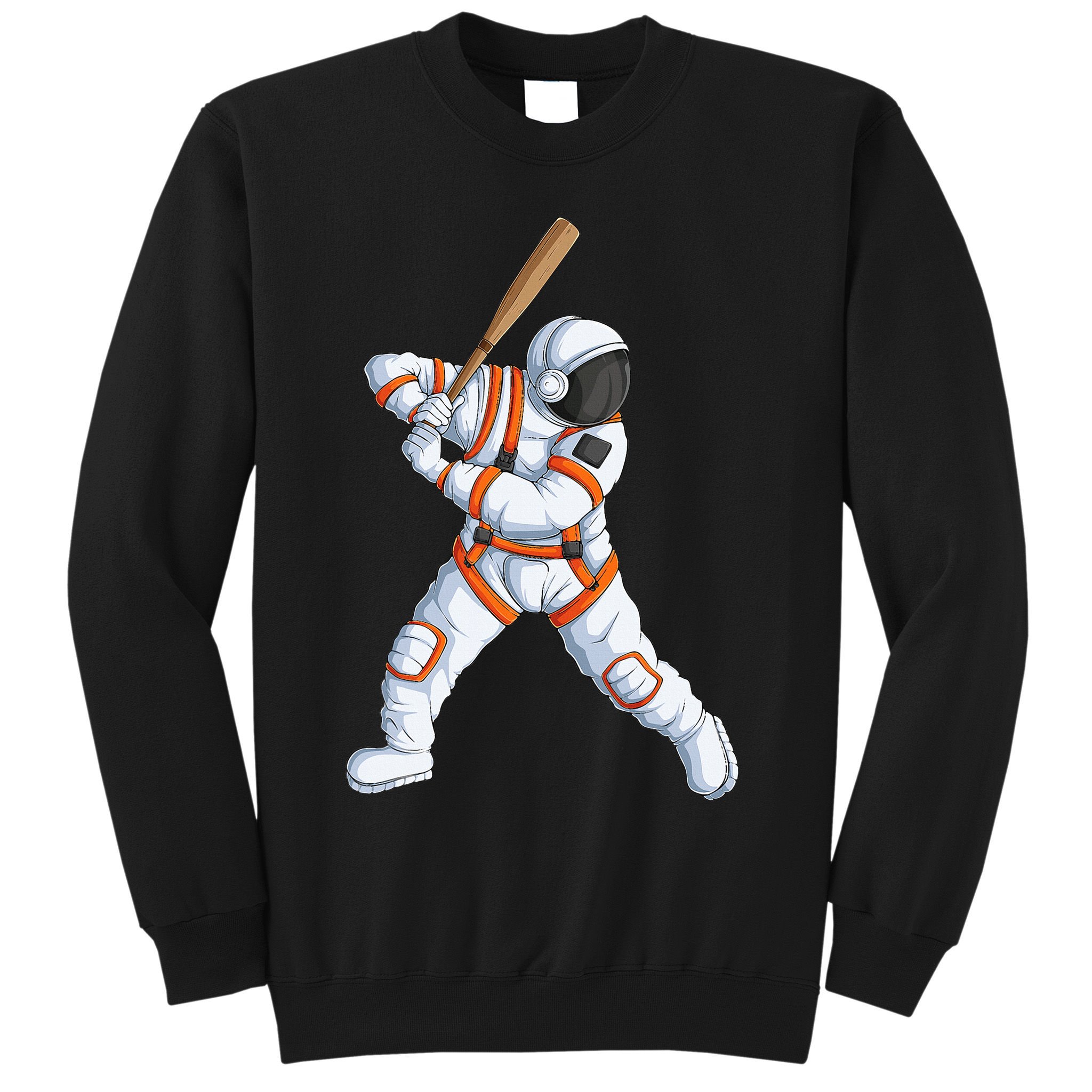 Space Astronaut Baseball Funny Baseball Player Sweatshirt
