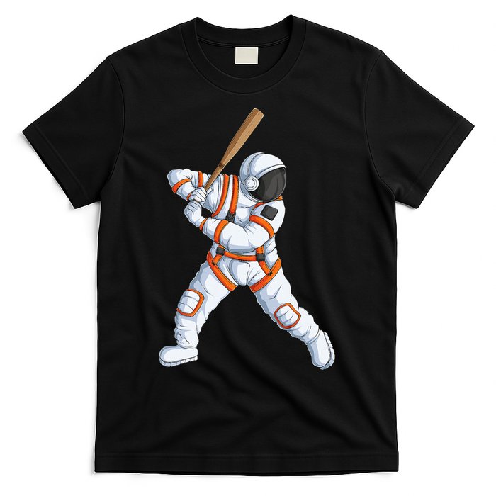 Space Astronaut Baseball Funny Baseball Player T-Shirt