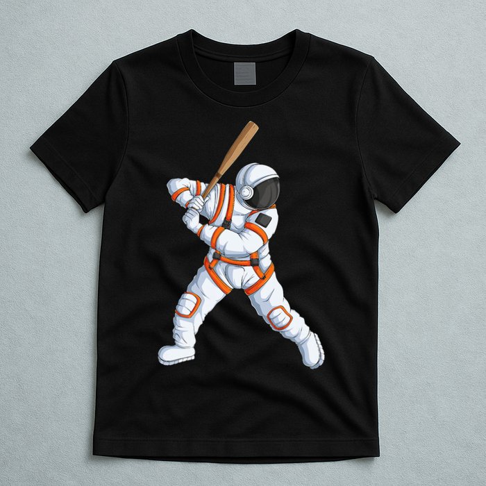 Space Astronaut Baseball Funny Baseball Player T-Shirt