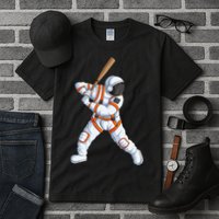 Space Astronaut Baseball Funny Baseball Player Tall T-Shirt