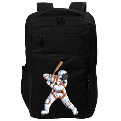 Space Astronaut Baseball Funny Baseball Player Impact Tech Backpack