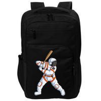 Space Astronaut Baseball Funny Baseball Player Impact Tech Backpack