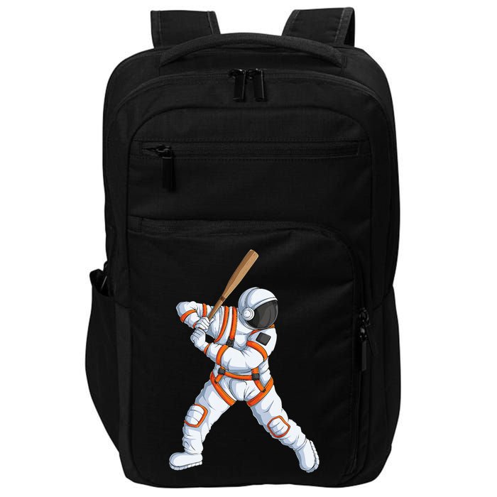 Space Astronaut Baseball Funny Baseball Player Impact Tech Backpack