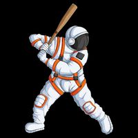 Space Astronaut Baseball Funny Baseball Player Impact Tech Backpack