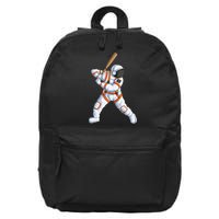 Space Astronaut Baseball Funny Baseball Player 16 in Basic Backpack