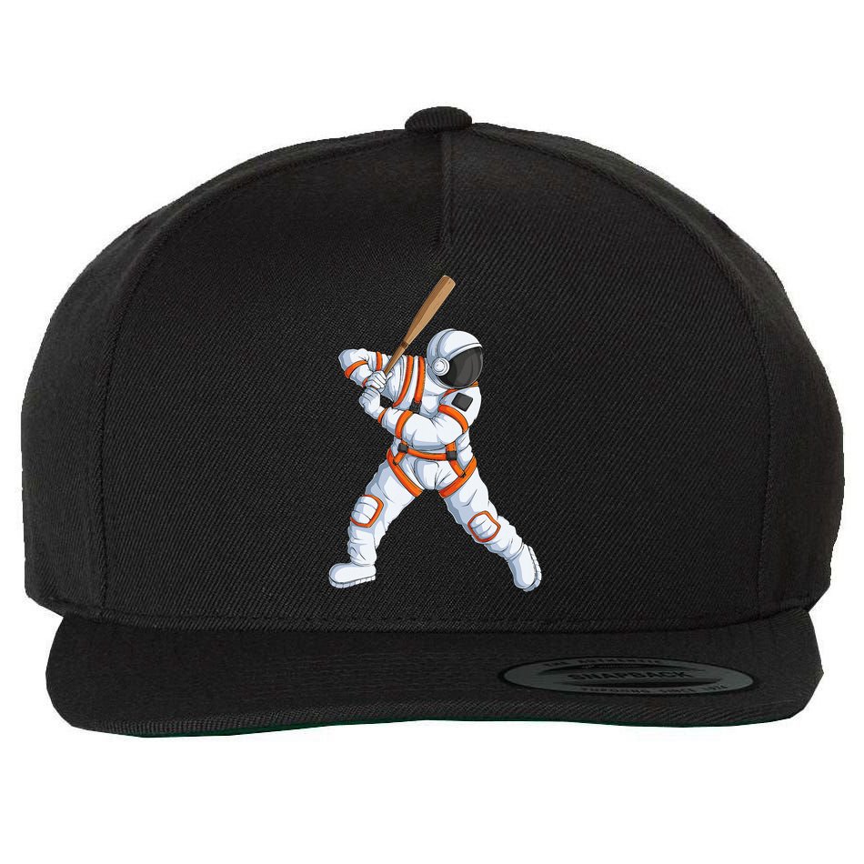 Space Astronaut Baseball Funny Baseball Player Wool Snapback Cap