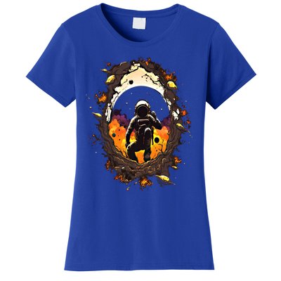 Space Astronaut Black Hole Astronomy Astronomer Funny Gift Women's T-Shirt