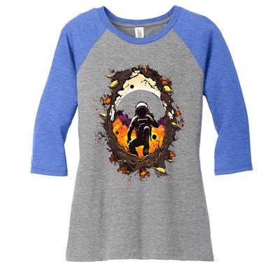 Space Astronaut Black Hole Astronomy Astronomer Funny Gift Women's Tri-Blend 3/4-Sleeve Raglan Shirt