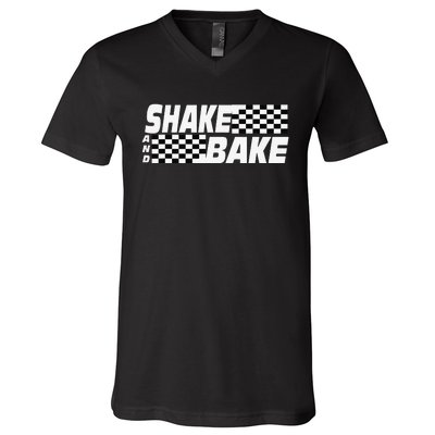 Shake And Bake Funny Family Matching Lover Dad Daughter Son V-Neck T-Shirt