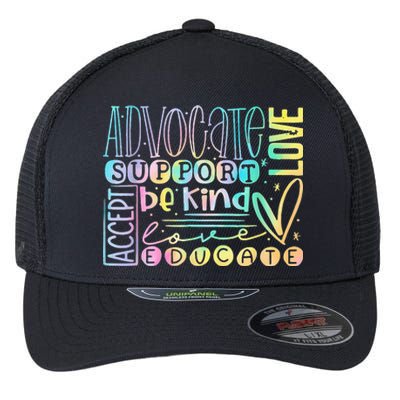 Support Accept Be Kind Autism Advocate Flexfit Unipanel Trucker Cap