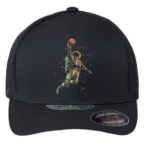 Space Astronaut Basketball Player Funny planet Flexfit Unipanel Trucker Cap