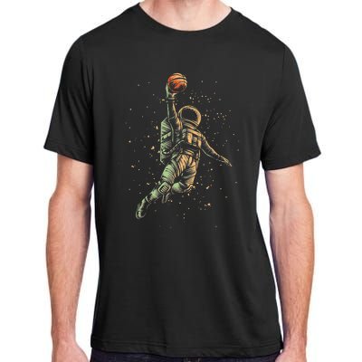 Space Astronaut Basketball Player Funny planet Adult ChromaSoft Performance T-Shirt