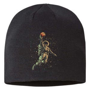 Space Astronaut Basketball Player Funny planet Sustainable Beanie