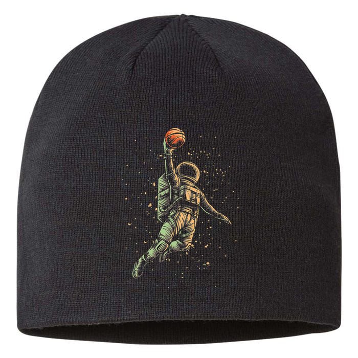 Space Astronaut Basketball Player Funny planet Sustainable Beanie