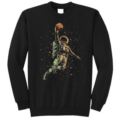 Space Astronaut Basketball Player Funny planet Tall Sweatshirt