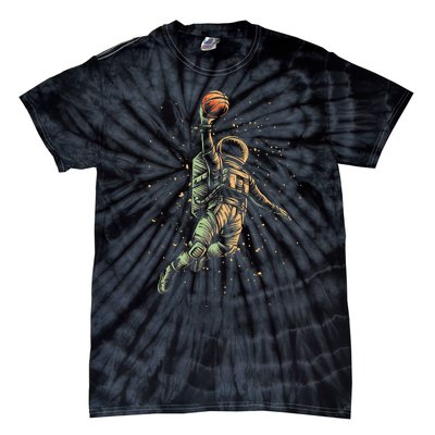 Space Astronaut Basketball Player Funny planet Tie-Dye T-Shirt