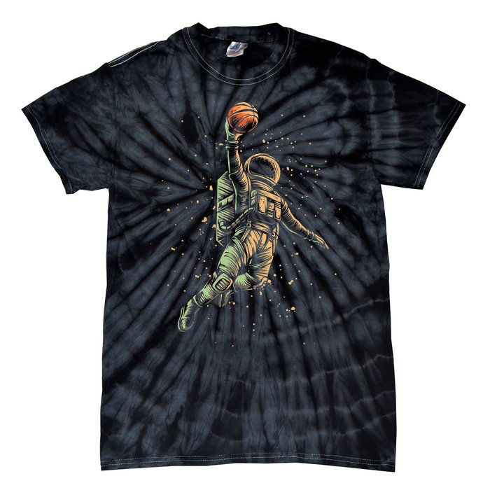 Space Astronaut Basketball Player Funny planet Tie-Dye T-Shirt