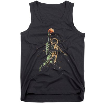 Space Astronaut Basketball Player Funny planet Tank Top