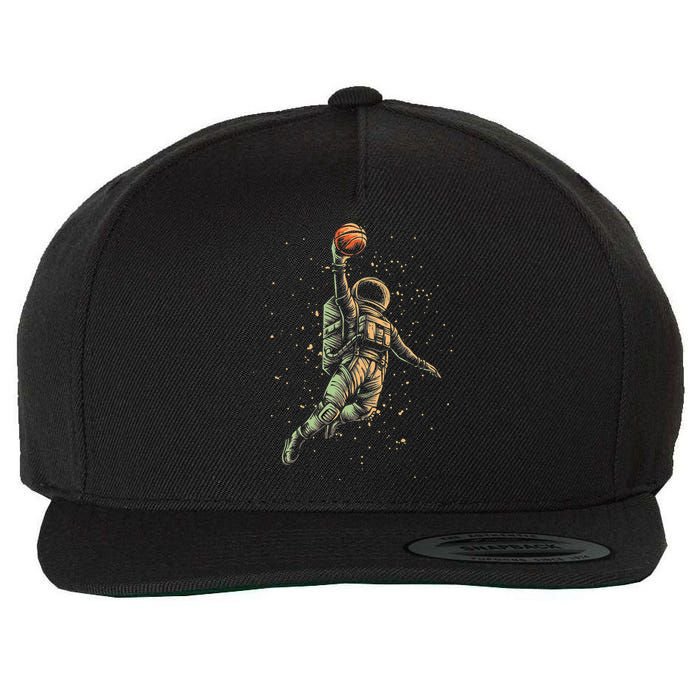 Space Astronaut Basketball Player Funny planet Wool Snapback Cap