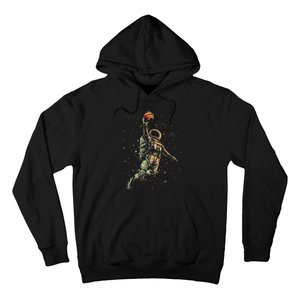 Space Astronaut Basketball Player Funny Hoodie