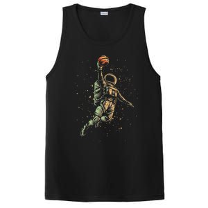 Space Astronaut Basketball Player Funny PosiCharge Competitor Tank