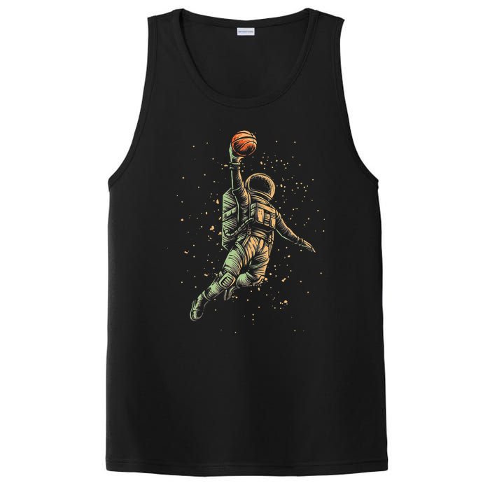 Space Astronaut Basketball Player Funny PosiCharge Competitor Tank