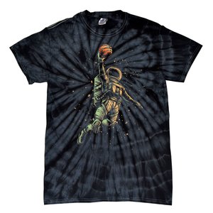 Space Astronaut Basketball Player Funny Tie-Dye T-Shirt