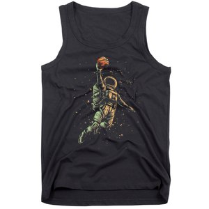 Space Astronaut Basketball Player Funny Tank Top