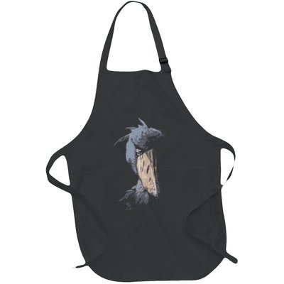 Shoebill African Bird Aztec Mayan Bird Lover Cool Distressed Full-Length Apron With Pockets