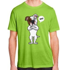 Stubborn American Bulldog Dog Funny Adult ChromaSoft Performance T-Shirt