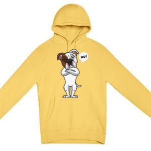 Stubborn American Bulldog Dog Funny Premium Pullover Hoodie