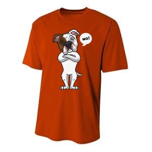 Stubborn American Bulldog Dog Funny Performance Sprint T-Shirt