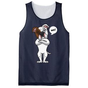 Stubborn American Bulldog Dog Funny Mesh Reversible Basketball Jersey Tank