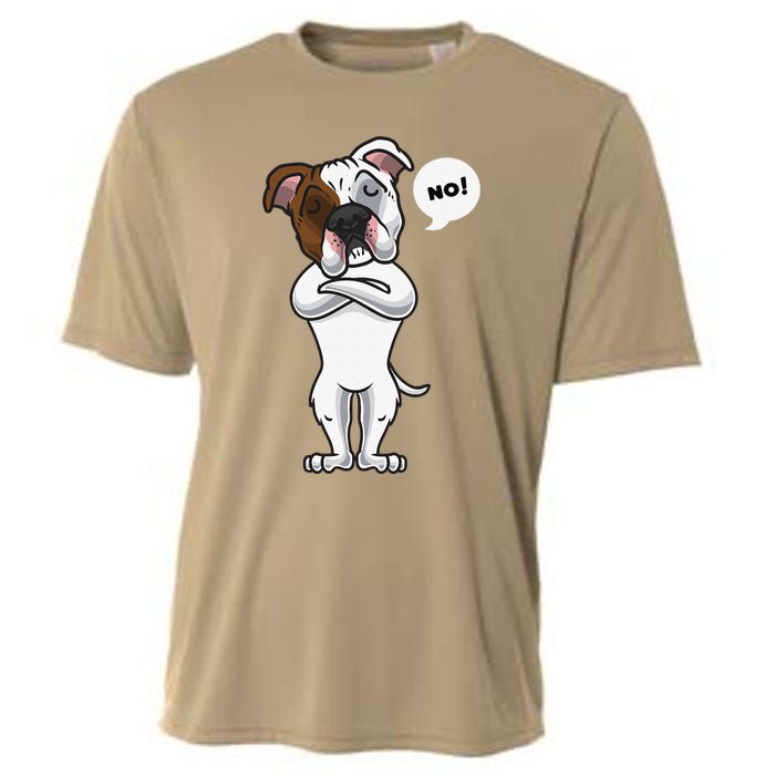 Stubborn American Bulldog Dog Funny Cooling Performance Crew T-Shirt