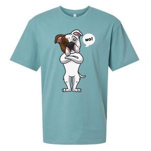 Stubborn American Bulldog Dog Funny Sueded Cloud Jersey T-Shirt