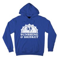 Sunshine And Brisket Retro Vintage Sun Beef Great Gift Hoodie